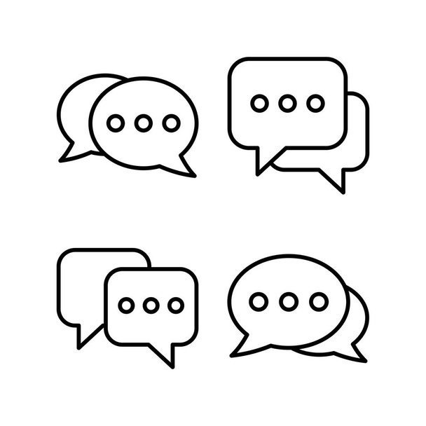 Chat icon vector for web and mobile app. speech bubble sign and symbol. comment icon. message - Wektor, obraz