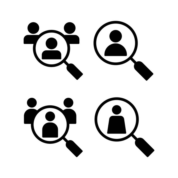 Vecteur d'icônes d'embauche pour application web et mobile. Rechercher emploi vacant signe et symbole. Concept des ressources humaines. Recrutement - Vecteur, image