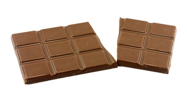 Chocolate bars isolated on white background - Foto, Imagem
