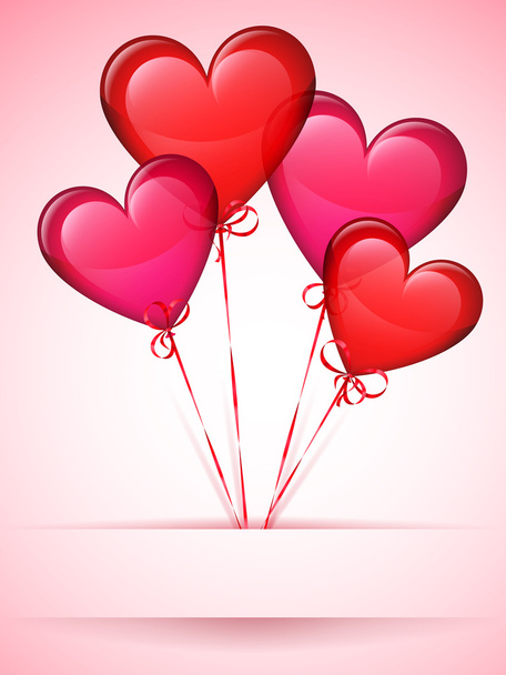 Heart Shaped Balloons - Vector, afbeelding
