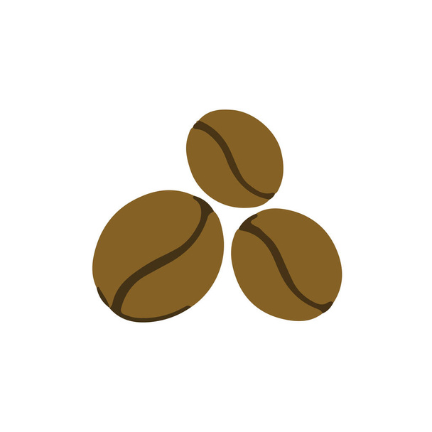 コーヒー豆のアイコンベクトルイラストテンプレート - ベクター画像
