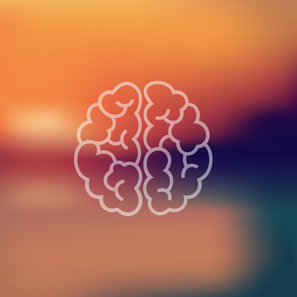 Размытая иконка мозга
 - Вектор,изображение