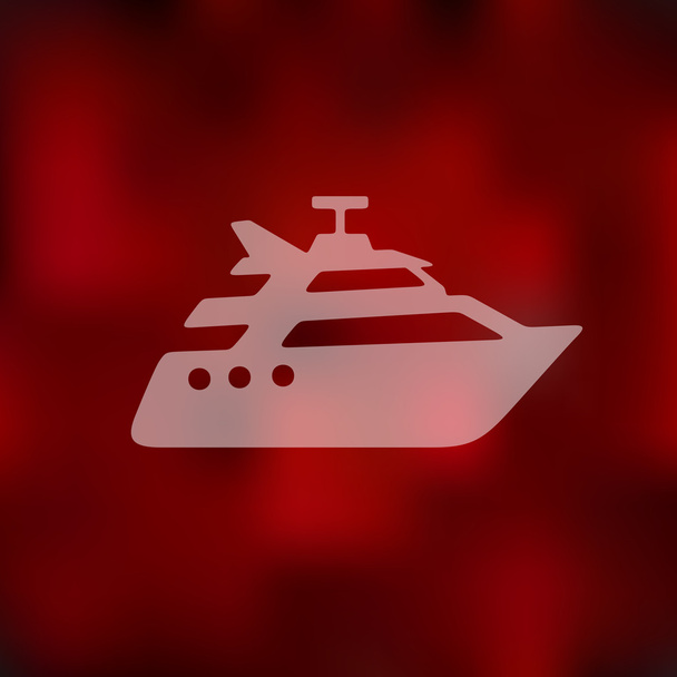 Jachta ikona na rozmazané pozadí - Vektor, obrázek