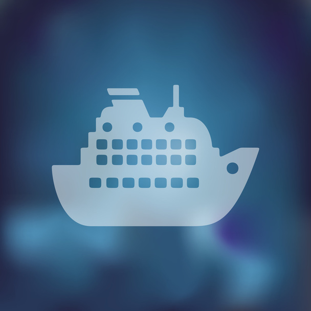 Vonalhajózási ikon elmosódott háttér - Vektor, kép