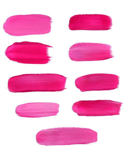 Imposta elemento di design. Pittura astratta. Arte moderna colori rosa. Pennellate. Foto di alta qualità - Foto, immagini
