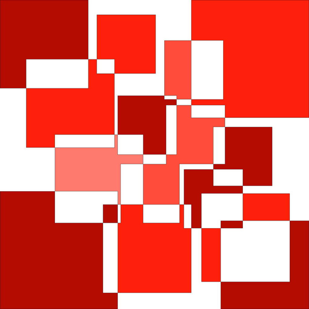 patrón cuadrado rojo adecuado para el papel pintado y materiales de diseño creativo - Foto, Imagen