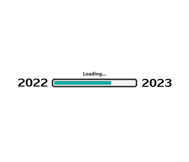 2023 Νέο Έτος Φόρτωση. Φόρτωση μπαρ με. Έναρξη νέου έτους 2023 - Φωτογραφία, εικόνα