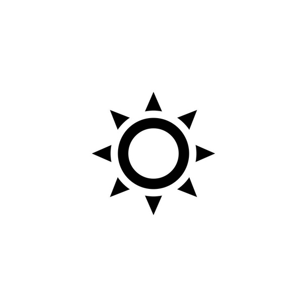 σύμβολο διάνυσμα εικονίδιο ήλιου της φωτεινότητας απομονωμένη εικόνα λευκό φόντο - Διάνυσμα, εικόνα