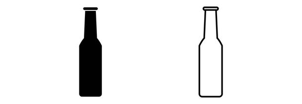 μπουκάλι κρασί εικονίδιο σύνολο διάνυσμα σύμβολο - Διάνυσμα, εικόνα