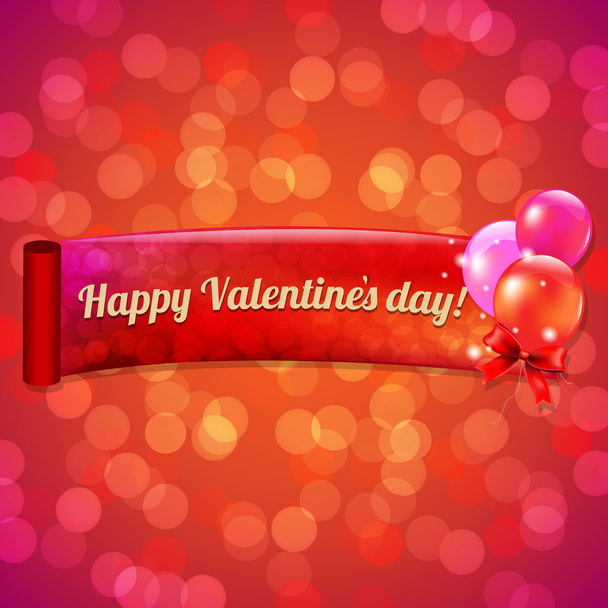 Valentines Day Bokeh Background - Vector, Image