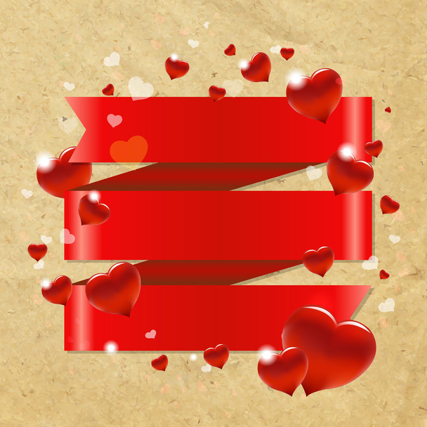Valentines Day Retro Card - Vector, Image