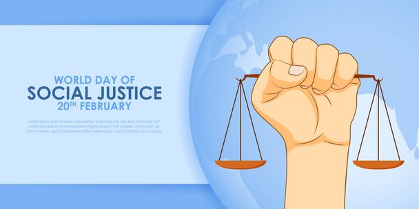 Vector illustration of World Day of Social Justice 20 February - Vecteur, image