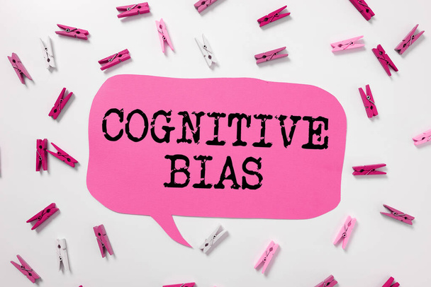 Käsitteellinen näyttö Kognitiivinen bias, Sana psyykkisten häiriöiden psykologiseen hoitoon - Valokuva, kuva