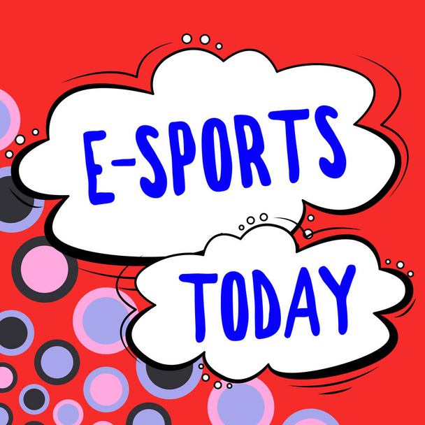 Εννοιολογική λεζάντα E Sports, Έννοια σημαίνει multiplayer video game παίζεται ανταγωνιστικά για τους θεατές - Φωτογραφία, εικόνα