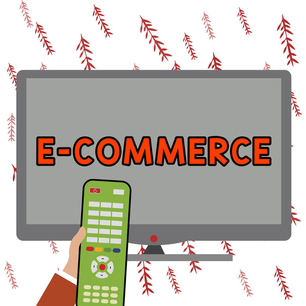 El yazısı E Ticaret, İnternet Konsepti İnternet üzerinden elektronik olarak yürütülen ticari işlemler - Fotoğraf, Görsel