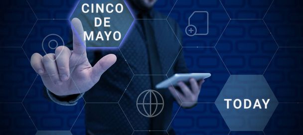 Legenda do texto apresentando Cinco De Mayo, Abordagem de negócios Celebração Mexicano-Americana realizada em 5 de maio - Foto, Imagem