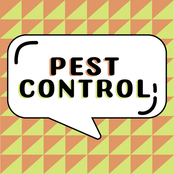 Hand writing sign Pest Control, λέξη για τη δολοφονία καταστροφικών εντόμων που επιτίθεται στις καλλιέργειες και τα ζώα - Φωτογραφία, εικόνα