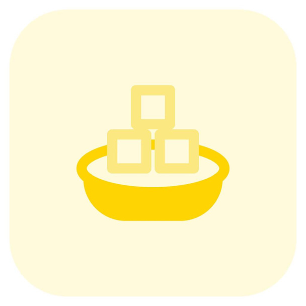 Lokum desszert lámpa ikon készlet - Vektor, kép