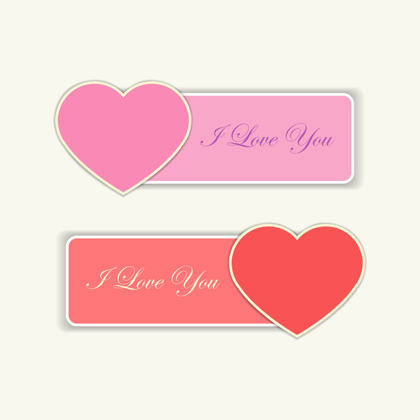 Love labels with I love you text - Вектор, зображення
