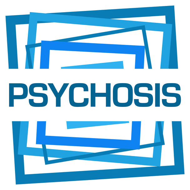 Psychosis text written over blue background. - Photo, image