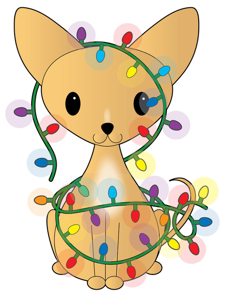 Chihuahua dressed for Christmas - Vector, Image