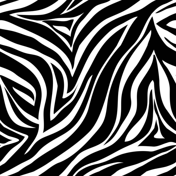 Impressão animal vetorial. Ornamento Zebra. Padrão sem costura
 - Vetor, Imagem