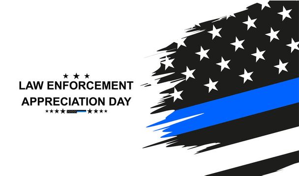 National Law Enforcement Appreciation Day. EPS10 vector - Wektor, obraz