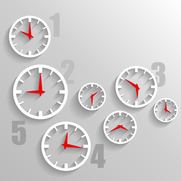 Quadranti dell'orologio di carta, sfondo della tecnologia grafica 3d
 - Vettoriali, immagini
