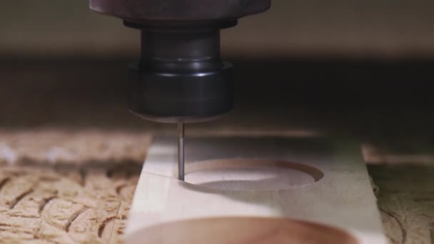 CNC die houtproducten in fabriek snijden, - Video