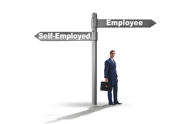 Concept of choosing self-employed versus the employment - Photo, Image