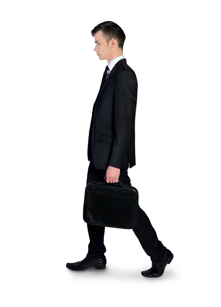Business man walking side - Foto, afbeelding