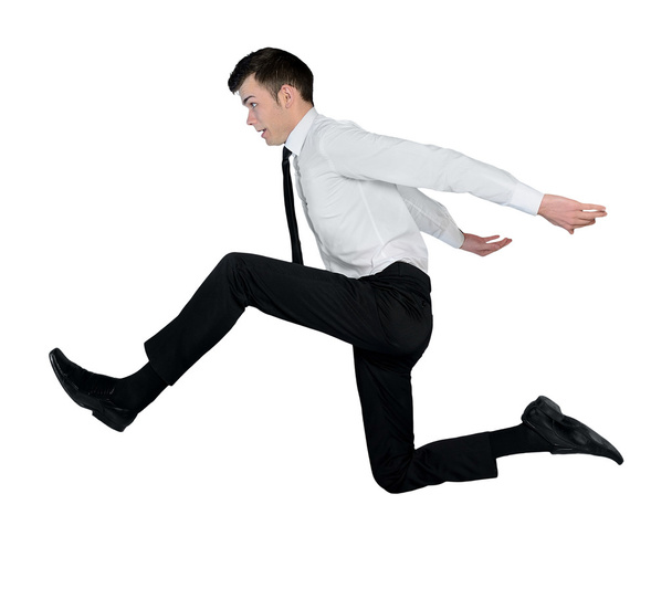 Business man big jump  - Foto, Imagen