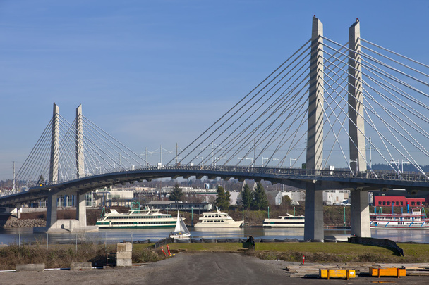 Cruce de Tilikum y puente de personas Portland Oregon
. - Foto, Imagen