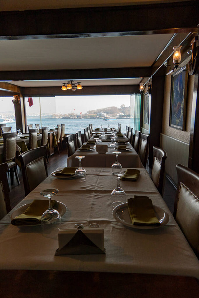Istanbul Restaurant Interior with empty tables - 写真・画像