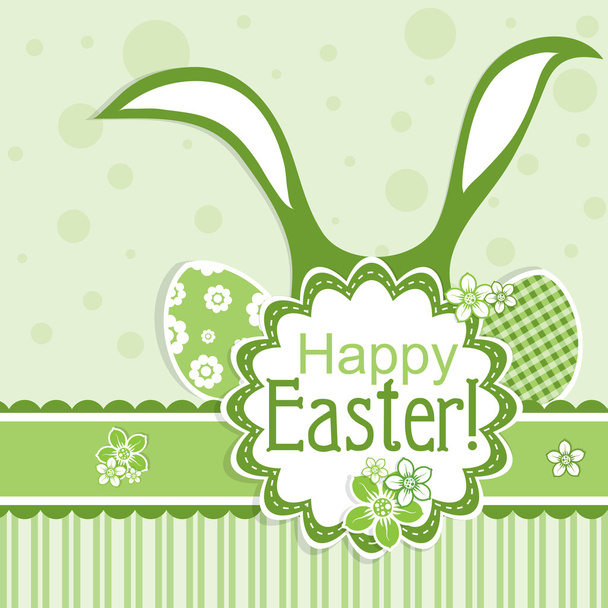Template Easter greeting card, vector  - Vektör, Görsel