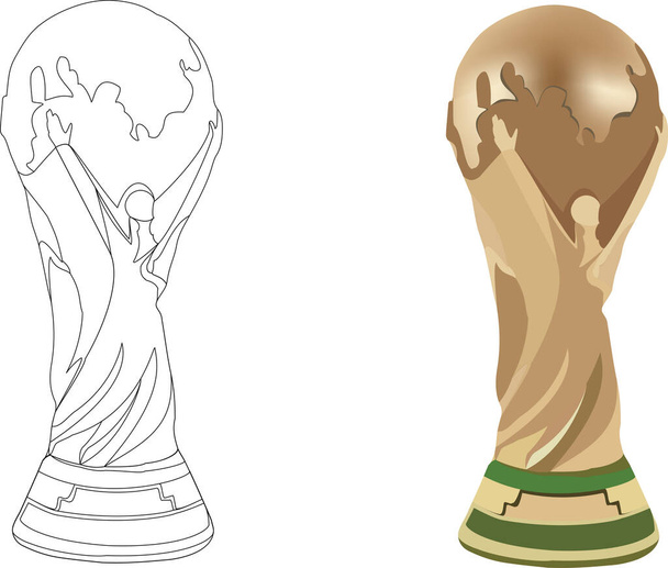 coppa del mondo di calcio premio internazionale mondiale - Vector, imagen