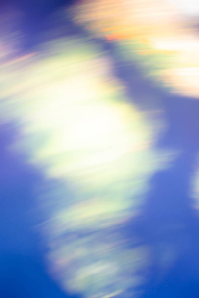 Azul biblic espaço aéreo desfocado bokeh pastel fundo brilhante. Espaço aéreo cristão céu desfocado natureza fundo. - Foto, Imagem