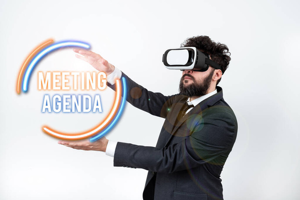 Eine Agenda setzt klare Erwartungen für das, was ein Meeting braucht - Foto, Bild