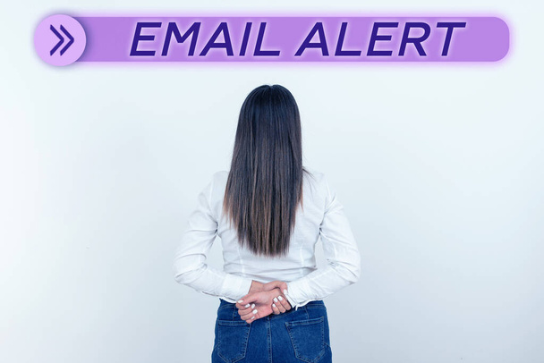 Szöveg megjelenítése Email Alert, Internet Concept e-mailek automatikus generálása és elküldése a kijelölt címzetteknek - Fotó, kép