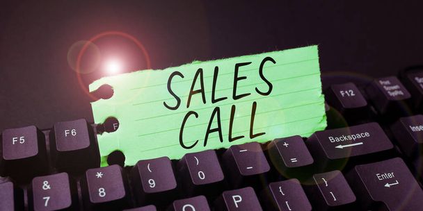 Inspirace ukazující značku Sales Call, Koncept znamená telefonát obchodního zástupce společnosti - Fotografie, Obrázek