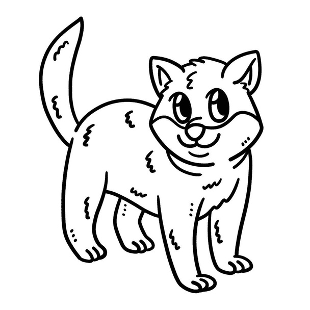 A cute and funny coloring page of Baby Dog. Provides hours of coloring fun for children. Color, this page is very easy. Suitable for little kids and toddlers. - Vector, Image
