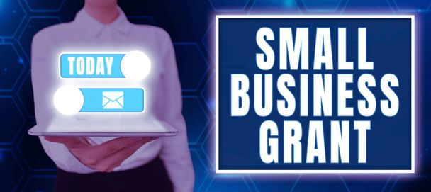 Wyświetlacz koncepcyjny Small Business Grant, Internet Concept to firma indywidualna znana z ograniczonych rozmiarów - Zdjęcie, obraz