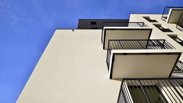 Apartments in residential complex. Housing structure at modern house.  Architecture for property investment. and architecture details. Urban abstract - windows of apartment building. - Foto, immagini