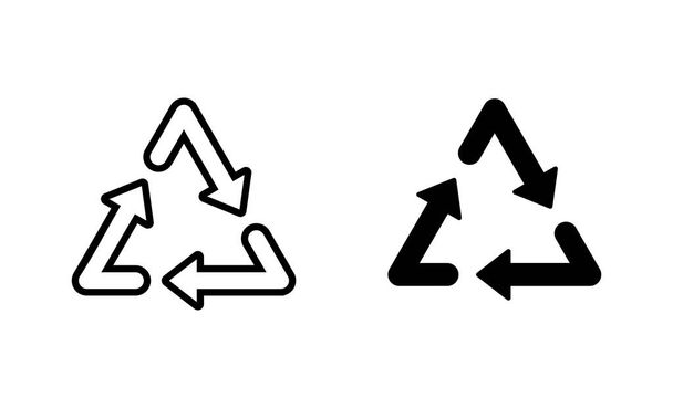 Conjunto de iconos de reciclaje. Signo y símbolo de reciclaje. - Vector, imagen