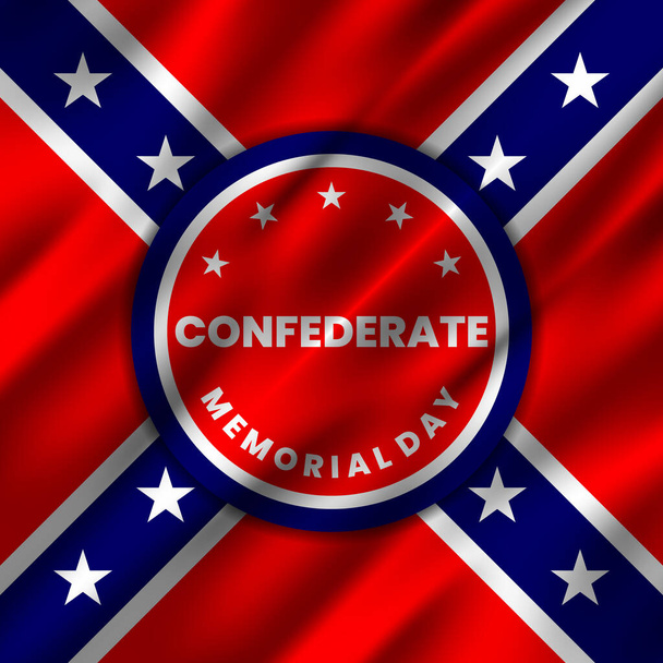 confederate memorial day banner, poster, and more - Vector, Image