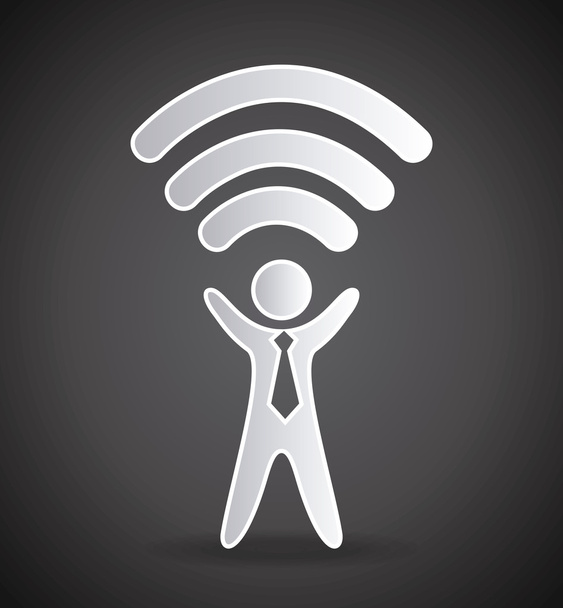 Wi-fi з'єднання дизайн
 - Вектор, зображення