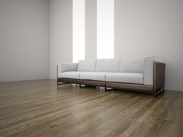 Sohva huoneessa 3d renderöinti
 - Valokuva, kuva