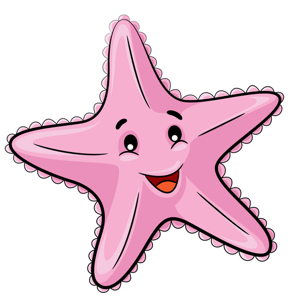 Caricatura estrella de mar
 - Vector, imagen