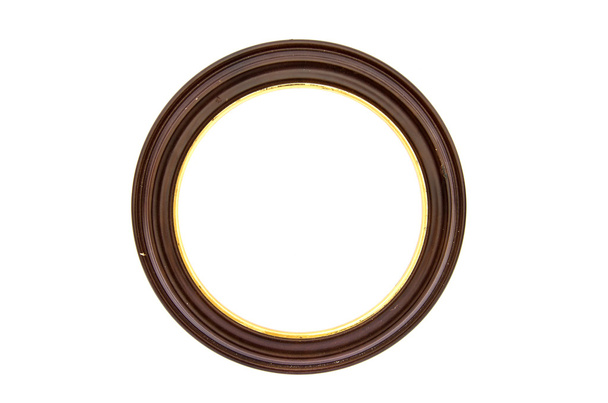 picture frame circle baget on  white background - Photo, Image