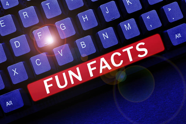 Inspiráció mutató jel Fun Facts, Üzleti áttekintés rövid érdekes trivia, amely tartalmaz néhány információt - Fotó, kép